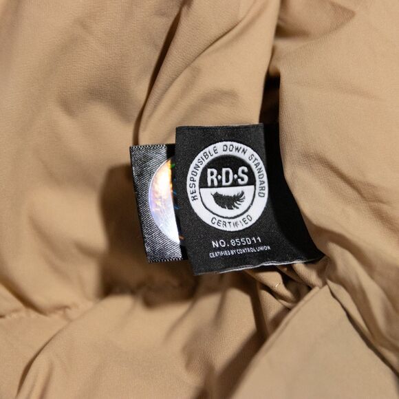 Aritzia The Super Puff Shortie Goose Down Puffer Vest Tan Womens Small (No Hood) - Picture 7 of 10